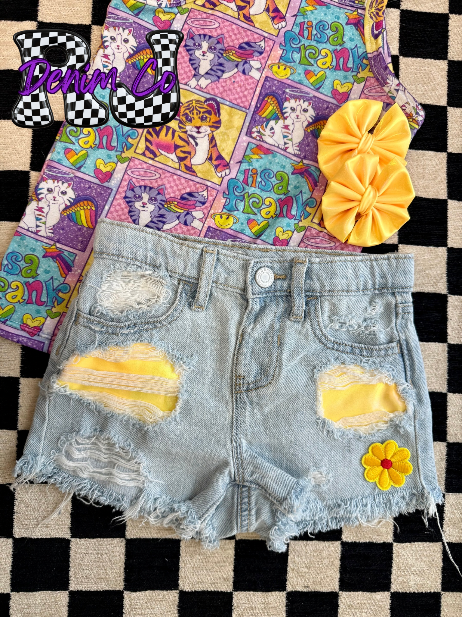 4T Yellow Peekaboo Shorts